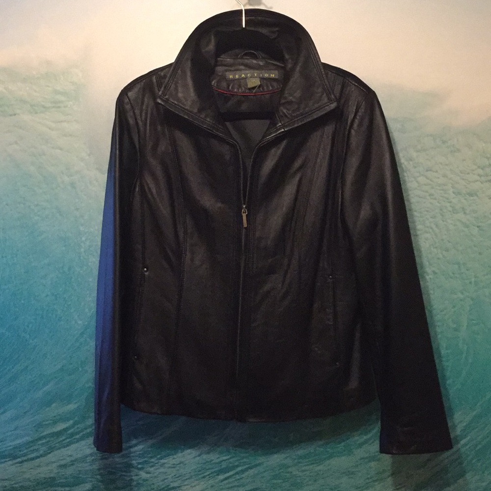 Kenneth cole/reaction Black leather jacket